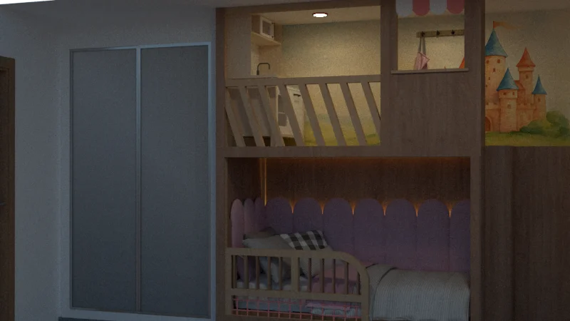 Habitación infantil activa con estructura de juego GoMax Kids personalizada para Aroha