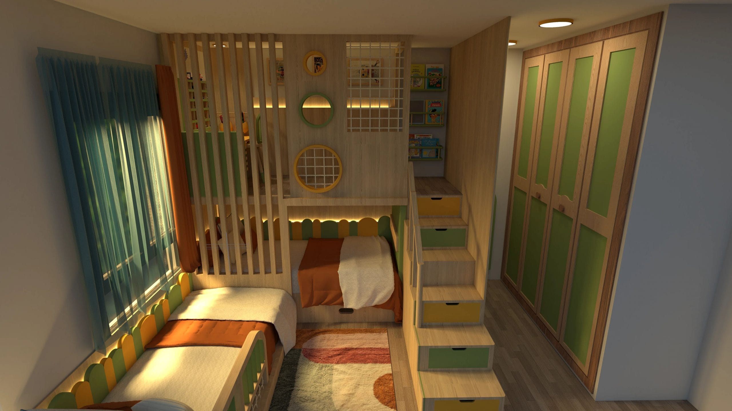 Habitación GoMax Kids que potencia el descanso y la toma de decisiones autónoma