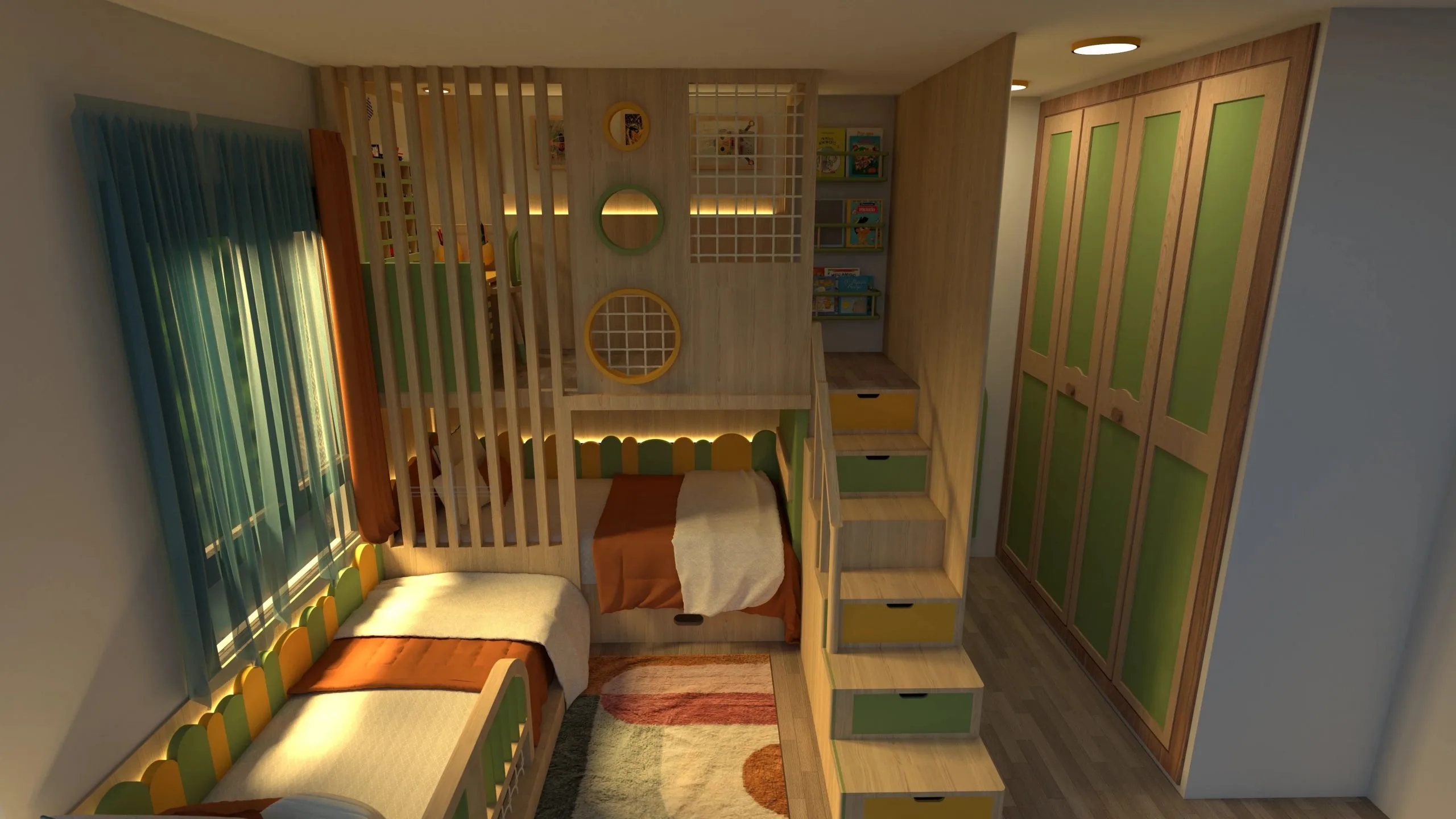 Habitación GoMax Kids que potencia el descanso y la toma de decisiones autónoma