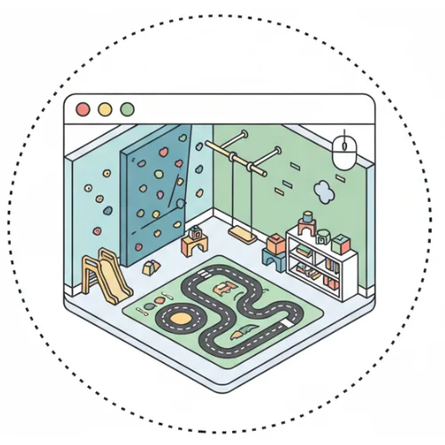 Diseño 3D: Vista previa en 3D del diseño personalizado de tu espacio de juego.