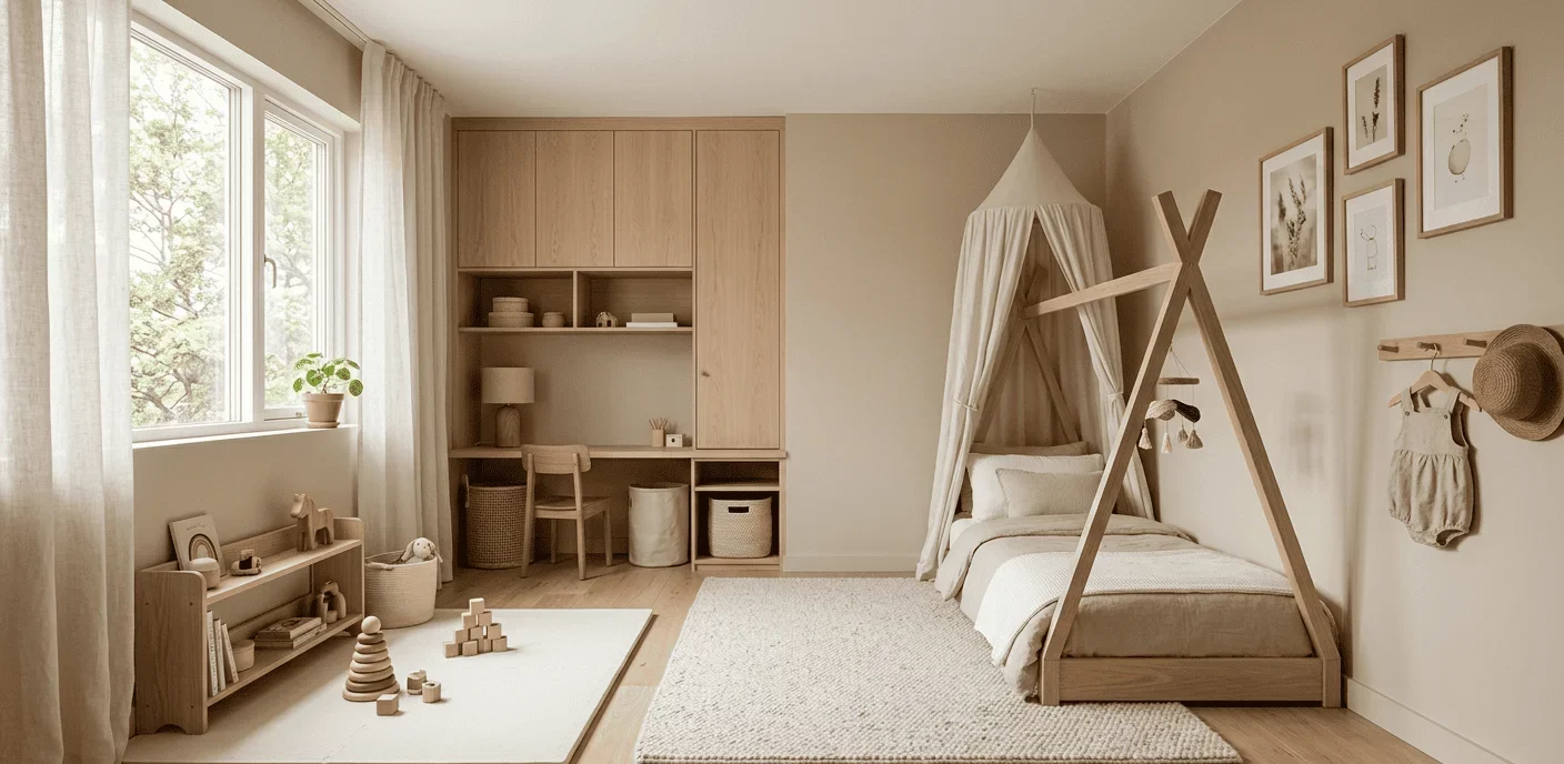 diseño de habitación infantil funcional y minimalista GoMax