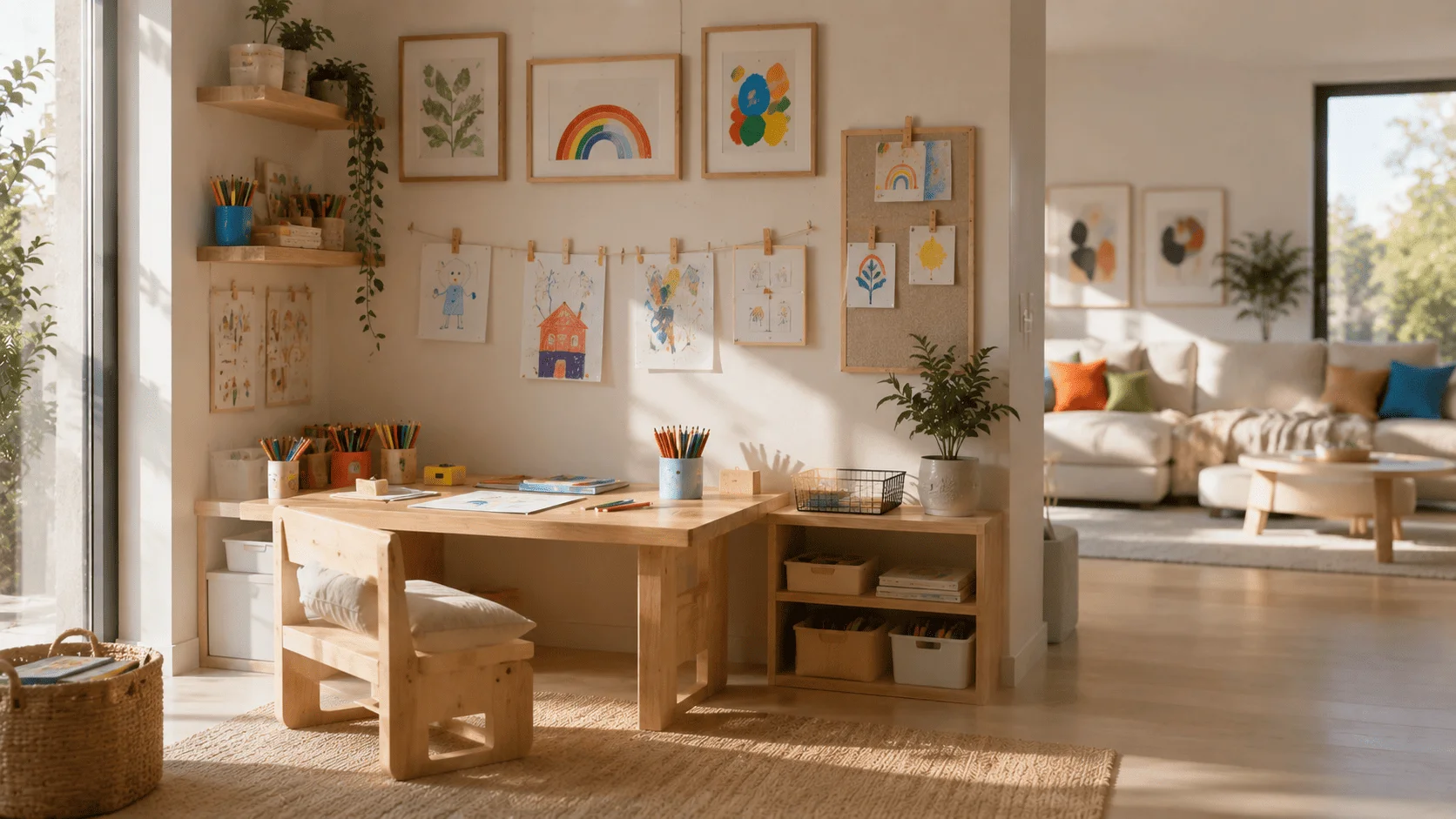 rincón creativo infantil en casa como alternativa a las pantallas