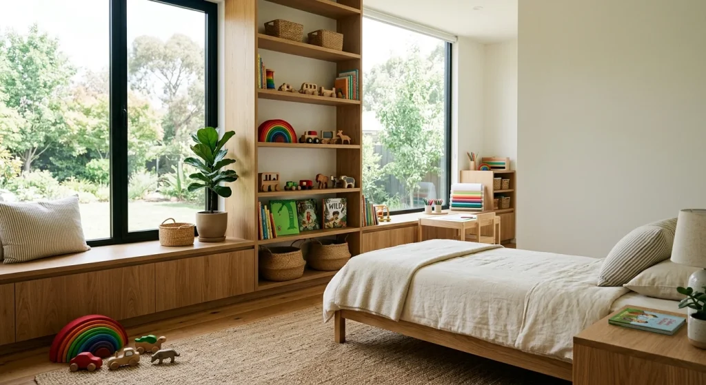 Habitación infantil diseñada con principios de neuroarquitectura y luz natural